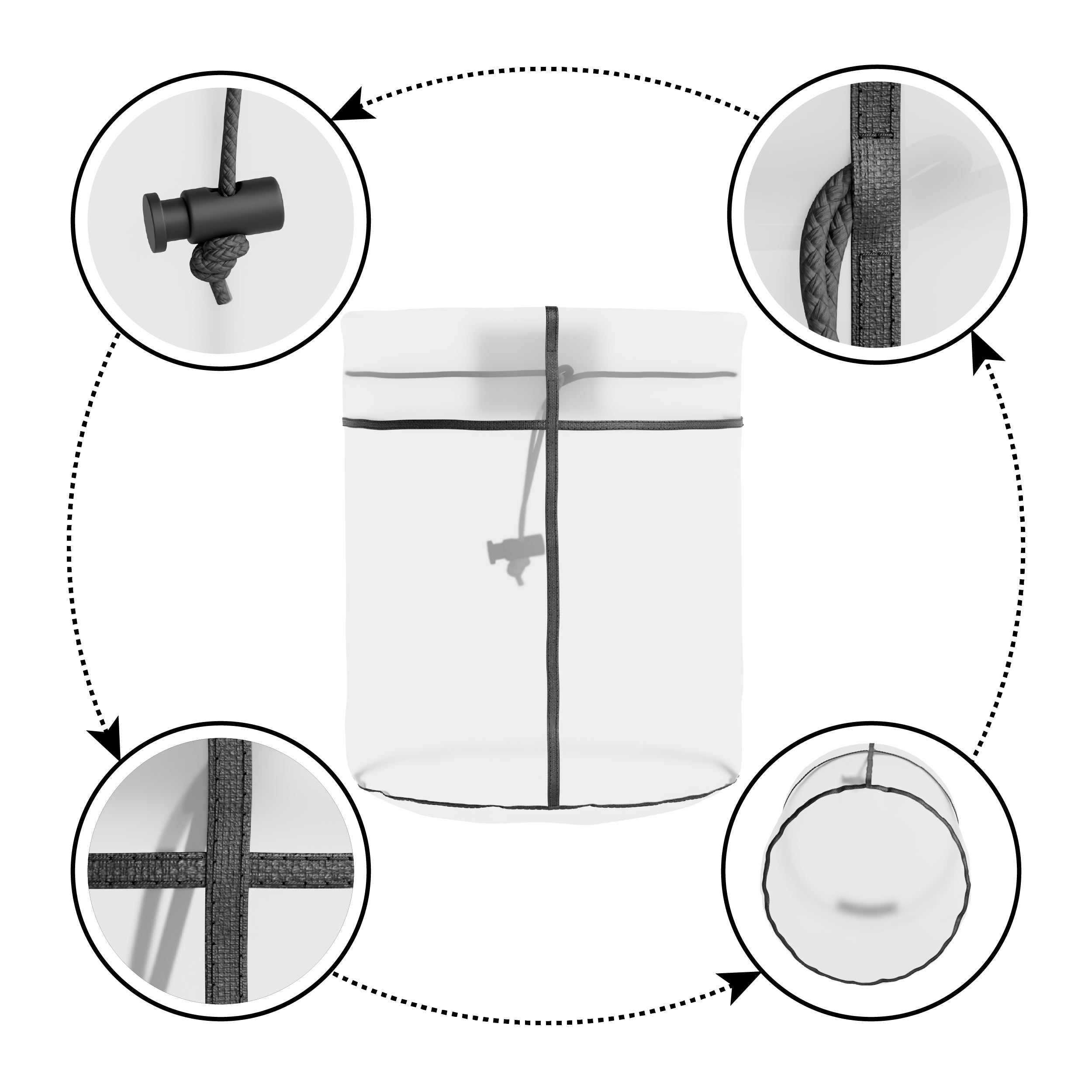 All Mesh Bubble Bags 5er Set