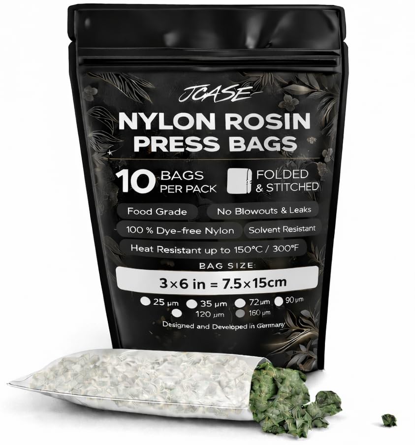 Rosin Bags Folded & Stitched 7,5x15 cm – Große Nylon Filterbeutel für Rosin Press
