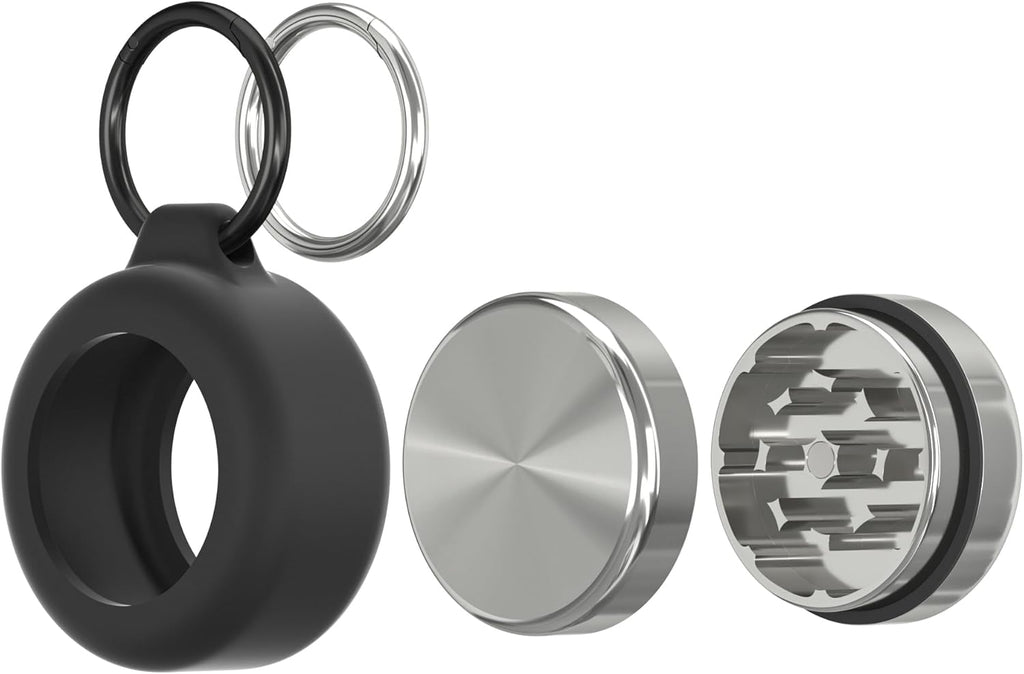 Mini Edelstahl Grinder mit Schlüsselanhänger – 2-teilig