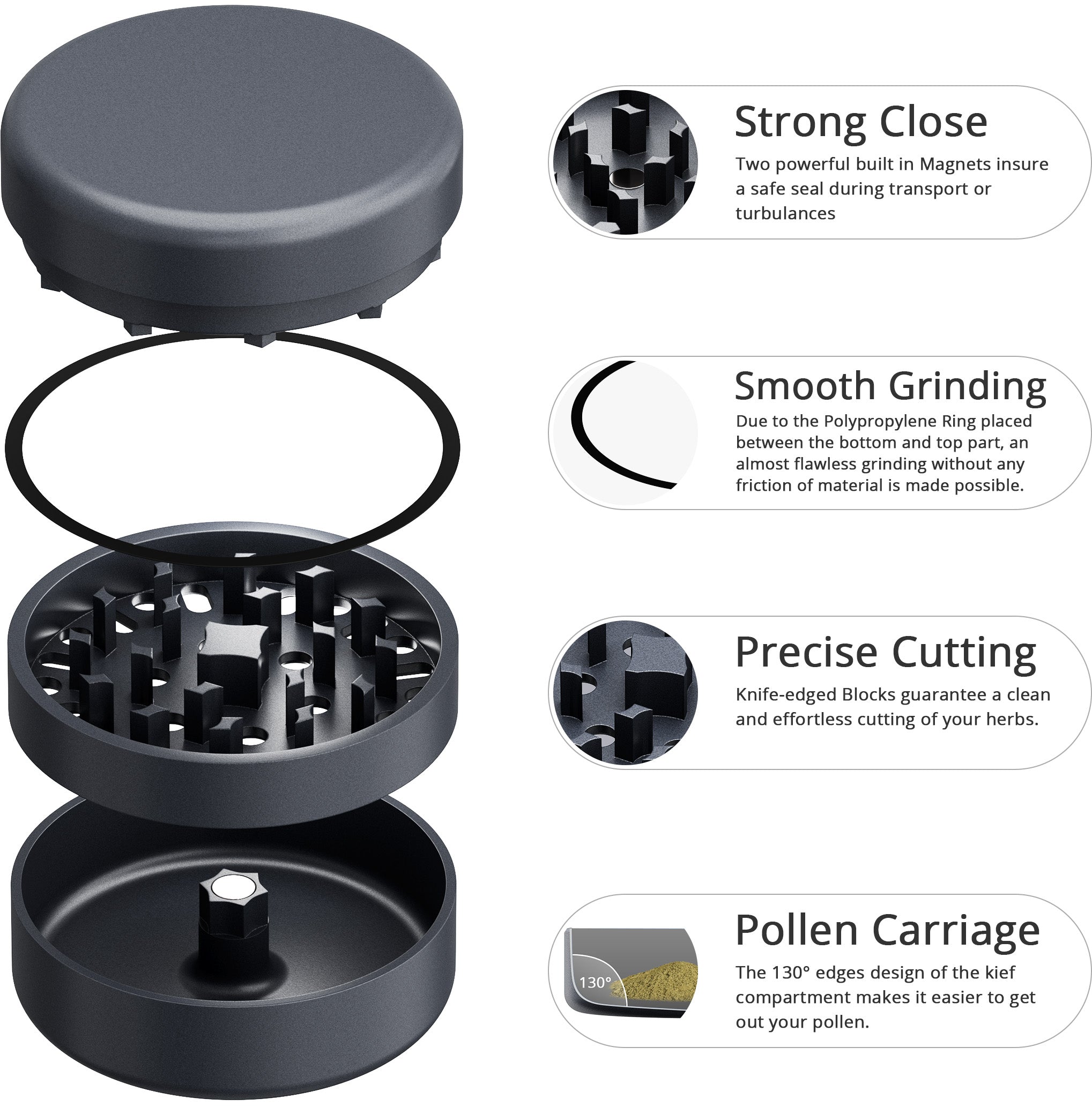 Keramik Grinder 3-teilig