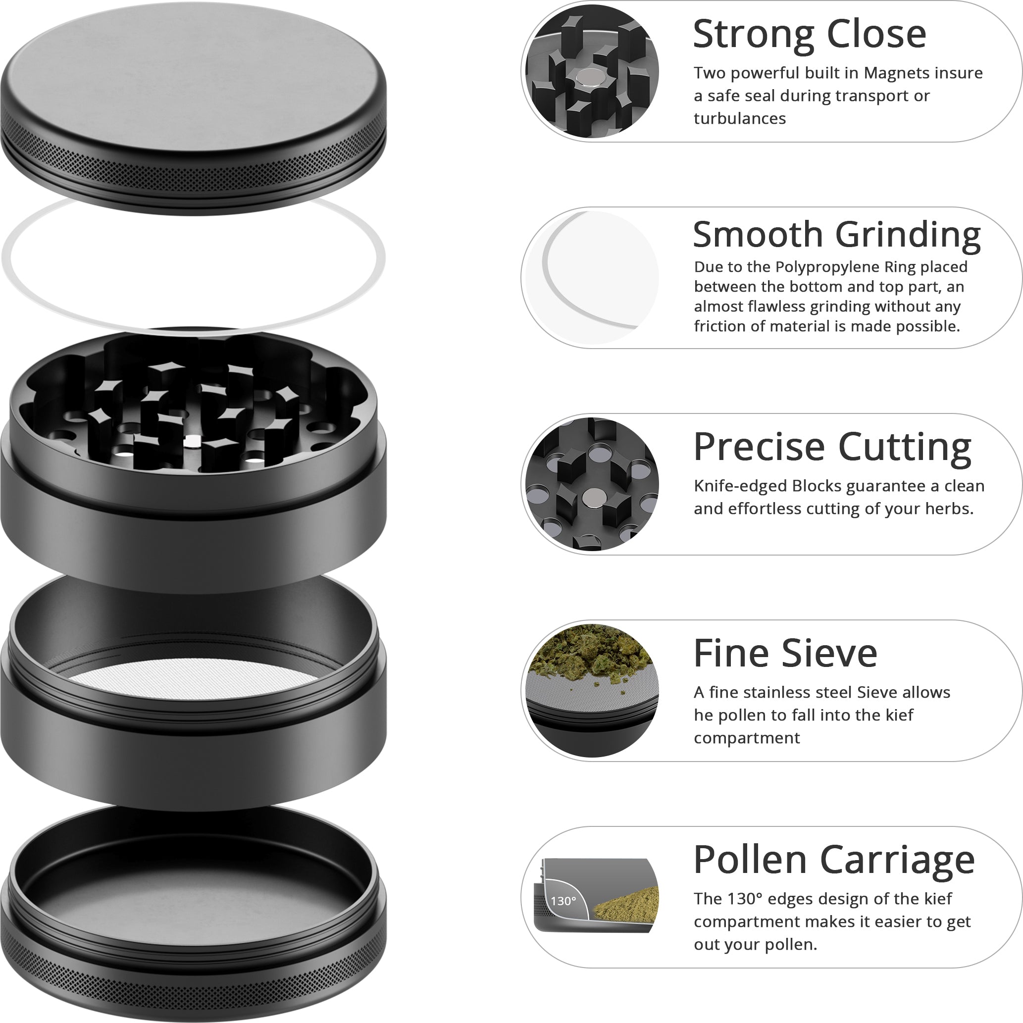 Keramik Grinder 4-teilig