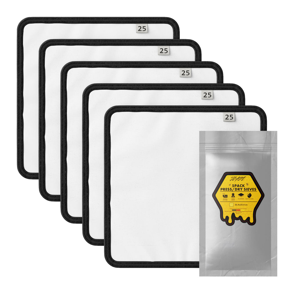 Presssieb Set 5 Stück – 25 Mikron, 25x25 cm