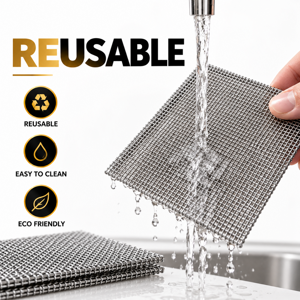 JCASE Stainless Steel Mesh Wraps wiederverwendbar und leicht zu reinigen