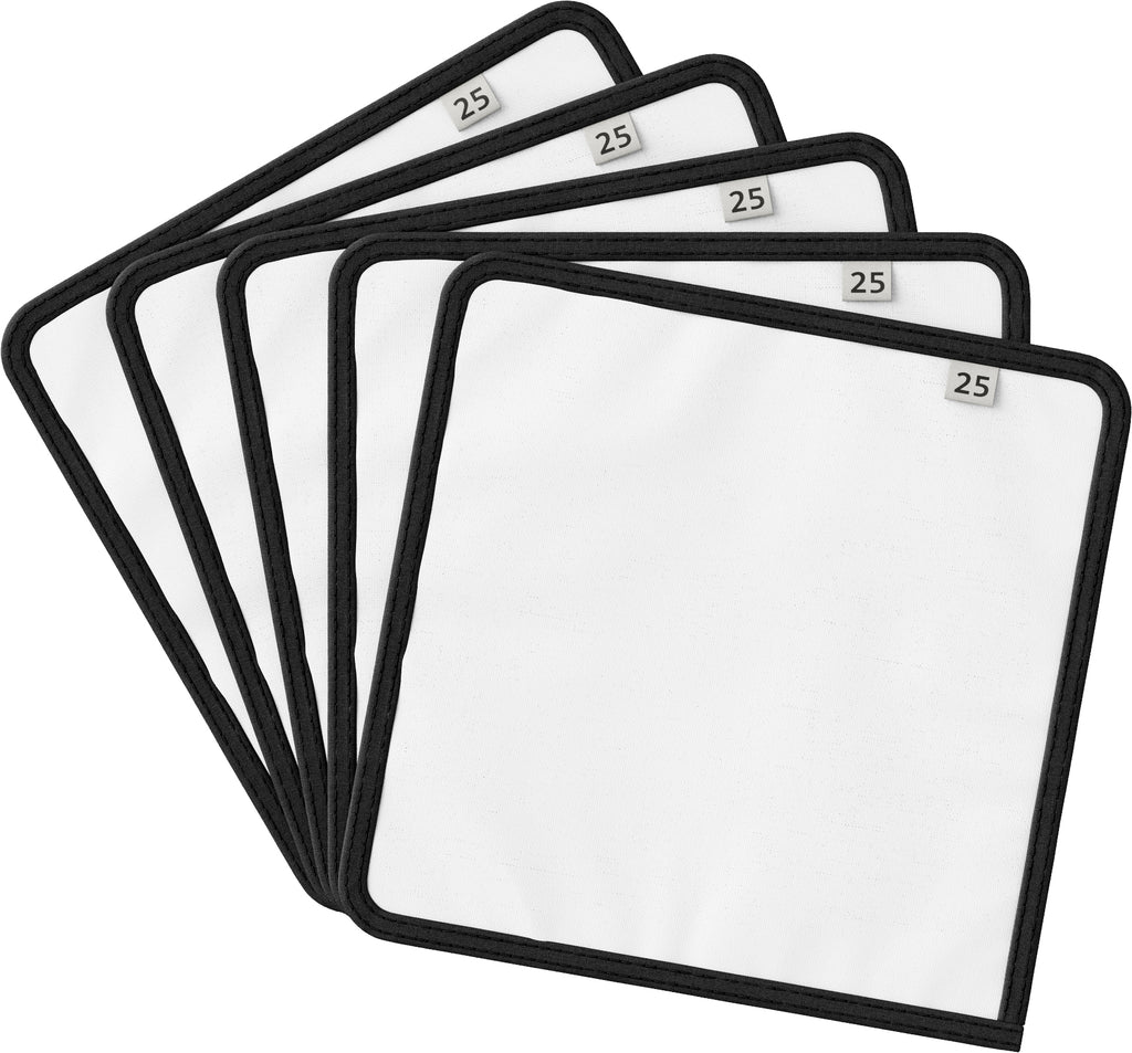 JCASE Presssieb 5er Set mit 25 Mikron Feinsieben im Format 25x25 cm
