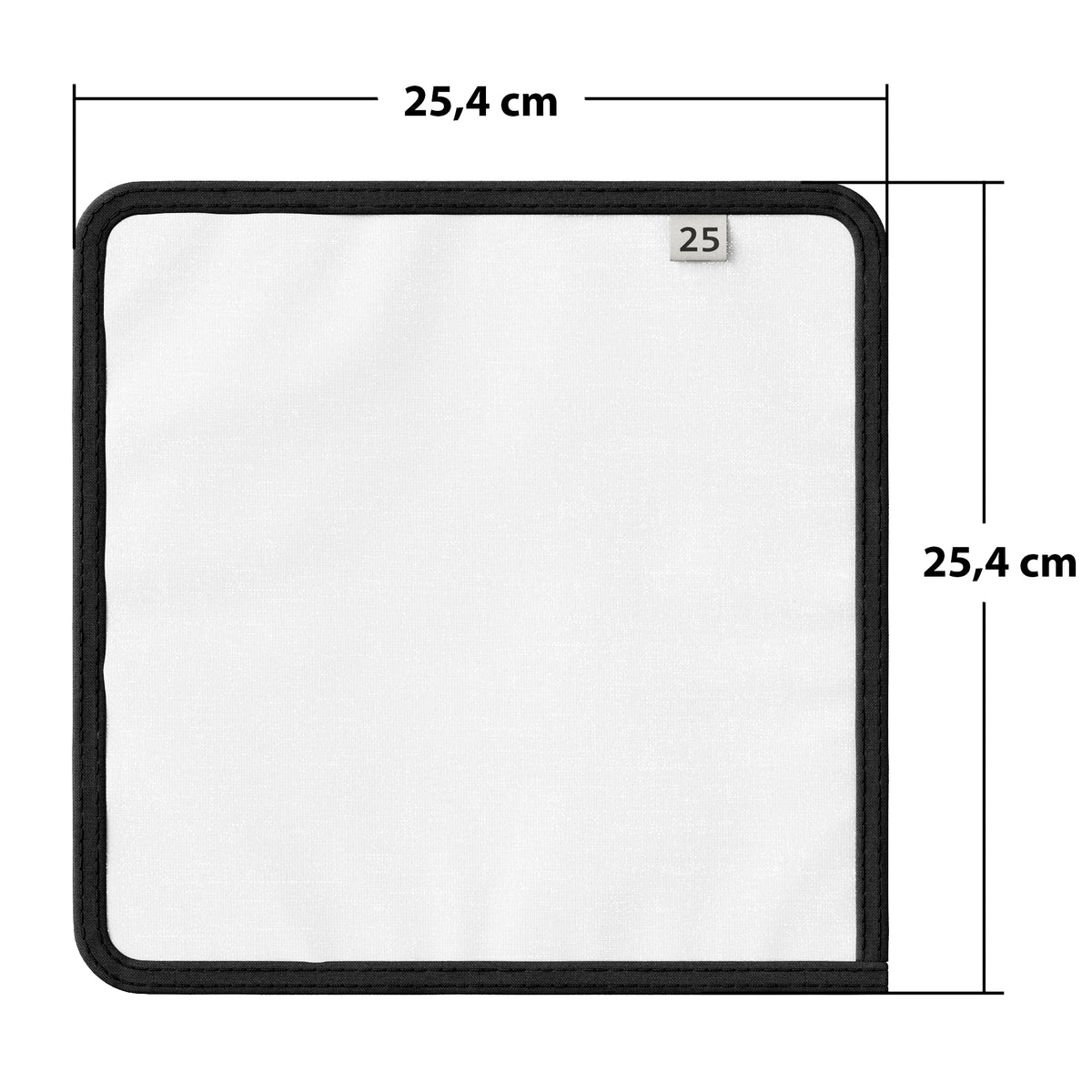 25 Mikron Presssiebe 25x25 cm aus lebensmittelechtem PET-Gewebe von JCASE