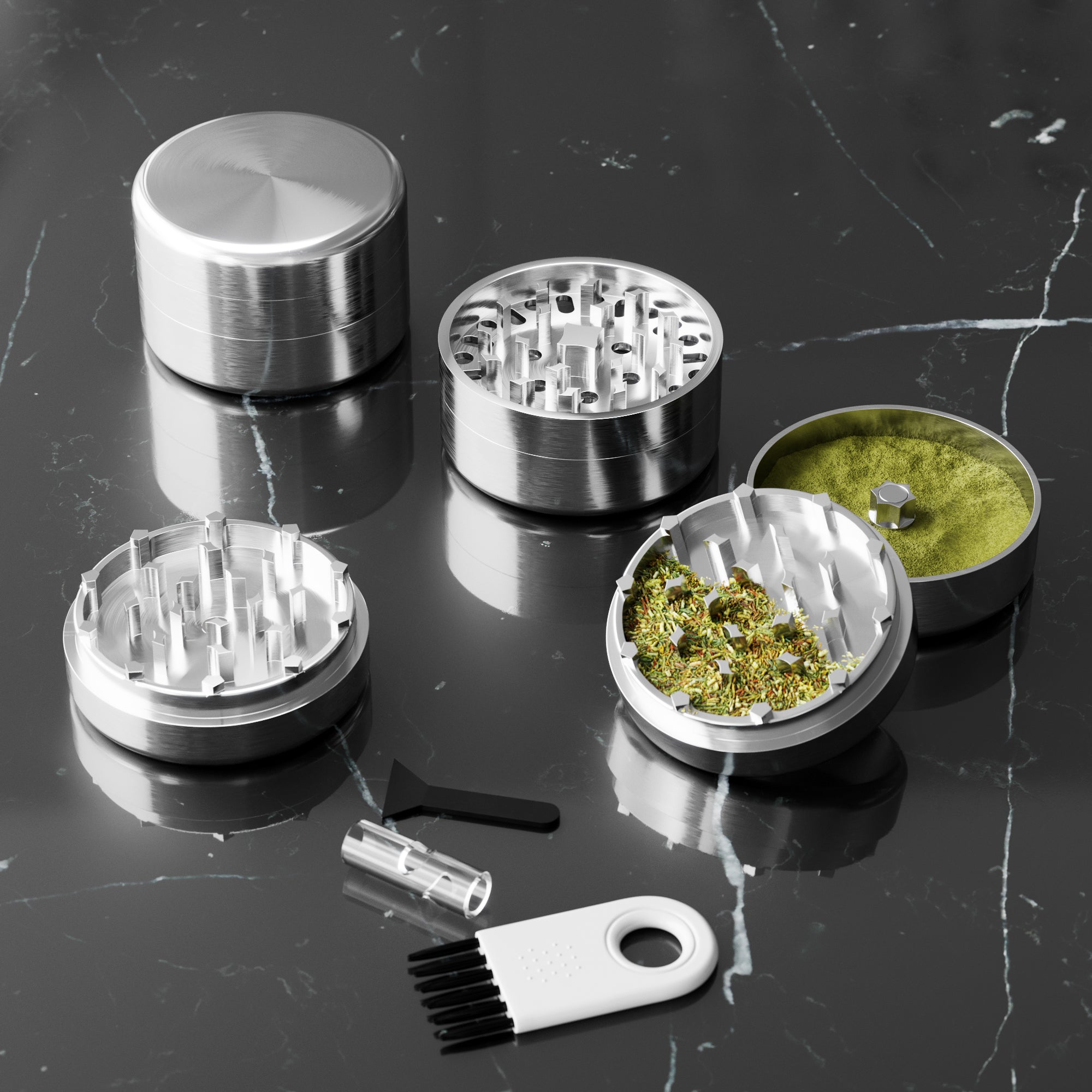 Edelstahl Grinder 3-teilig
